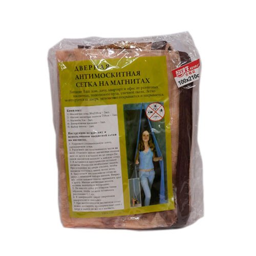 Антимоскітна дверна сітка на магнітах 100 х 210 см (кріплення на липучці/7 магнітів) 120шт/ящ 1161, шт<br> Артикул: 101830<br>