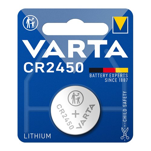 Батарейка VARTA Літієва CR2450 C1 блист. (0972), шт<br> Артикул: 102144<br>
