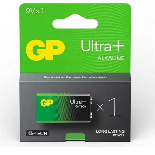 Батарейка GP Alkaline PLUS Ultra 6LF22 (крона) 1604AUP/C1 (10) блист., шт<br> Артикул: 102608<br>