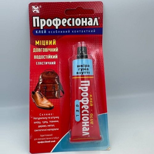 Клей Проф. Взуття,шкіра,гума (Хімік+) (40шт/ящ), шт<br> Артикул: 102844<br>