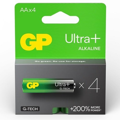 Батарейка GP Alkaline PLUS Ultra LR06 (AA) 15AUP/C4 (40/320) блист., шт<br> Артикул: 103000<br>