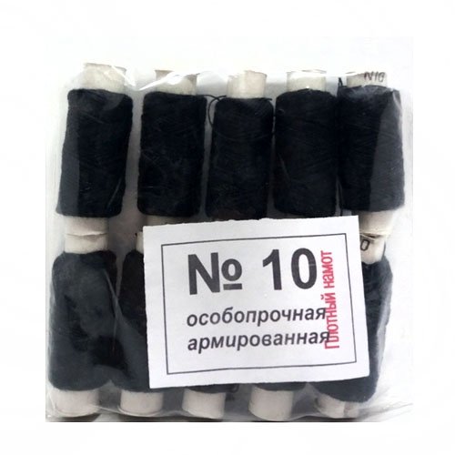 Нитки 10 Чорні (10шт/уп), уп<br> Артикул: 103229<br>