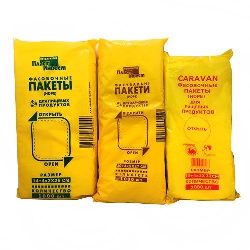 Пакет-фасувальний 14+4х2х26 (700 шт/уп, 10уп/міш.), уп<br> Артикул: 103654<br>