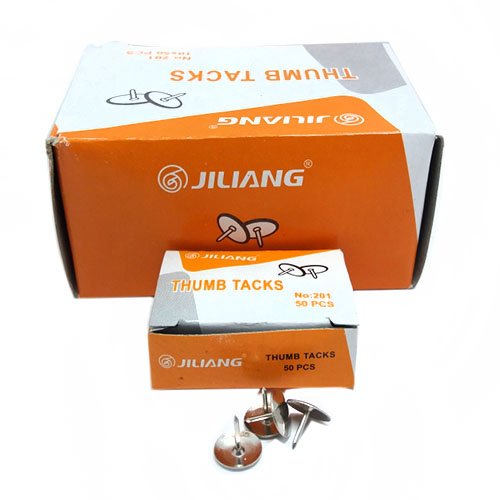 Кнопки "цвях" у паперовій пачці, хром, шт<br> Артикул: 104065<br>