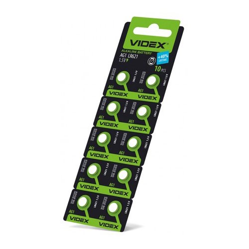 Батарейка VIDEX годинникова AG 1 (LR621) C10 23265, шт<br> Артикул: 105074<br>