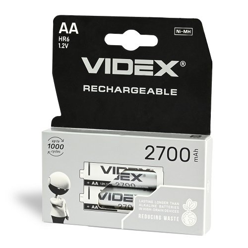 Акумулятор VIDEX Ni-MH R06 2700 mAh C2 23342, шт<br> Артикул: 105230<br>