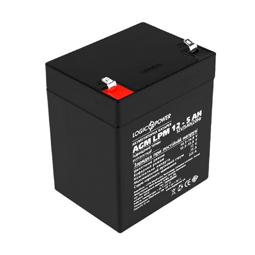 Акк LogicPower 12V / 5 A Розмір, мм (ДхШхВ): 70х90х103, шт<br> Артикул: 105794<br>