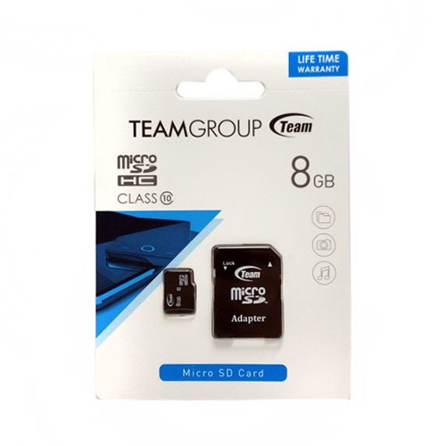 Карта пам'яті micro-SD   8Gb Team +1 перех. SD (10 CLASS), шт<br> Артикул: 106504<br>