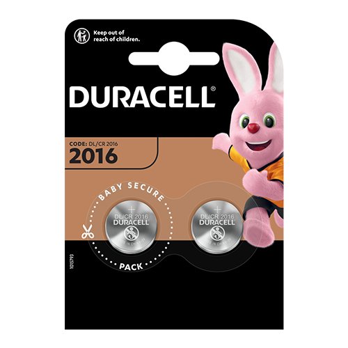 Батарейка Duracell Літієва 2016 С2 (20) блист., шт<br> Артикул: 107775<br>