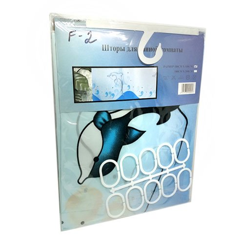 Штори для ванної кімнати №F-2 (180*180см) щільні з малюнком, шт<br> Артикул: 111105<br>