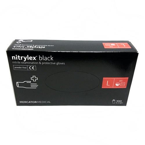 Рукавички гумові Black size S (100шт/50пар в уп, 10уп/кор.), уп<br> Артикул: 111162<br>