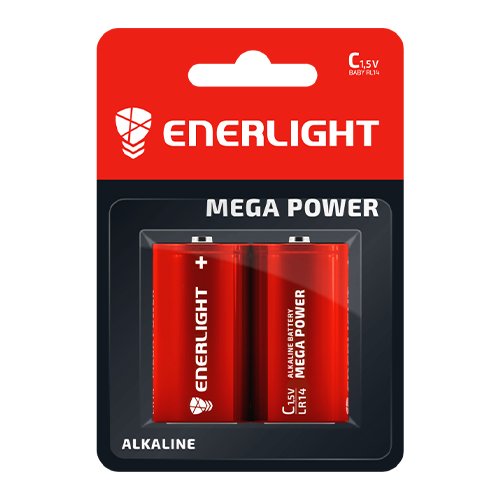Батарейка Enerlight MEGA Power LR14 (C) C2 (16) блист. 3380, шт<br> Артикул: 111209<br>