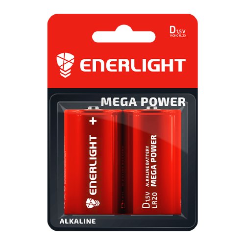 Батарейка Enerlight MEGA Power LR20 (D) C2 (12) блист. 3403, шт<br> Артикул: 111210<br>
