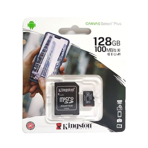 Карта пам'яті micro-SD 128 Gb Kingston + перехідник (10 CLASS), шт<br> Артикул: 111246<br>