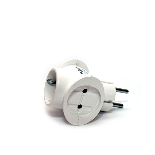 Трійник 3Т білий із заземленням (160шт/ящ), шт<br> Артикул: 111600<br>