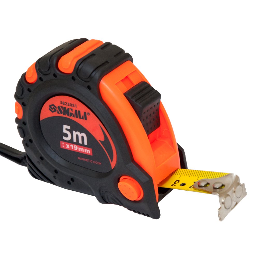 Рулетка Sigma магнітна фіксатор + гальмо  5м×19мм 3823051, шт<br> Артикул: 112222<br>
