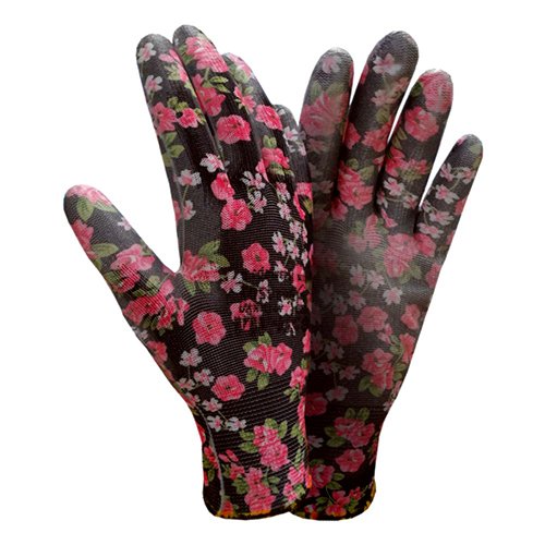 Рукавички Sigma ПУ покриття (квіти, чорні) р8 9446501, шт<br> Артикул: 112241<br>