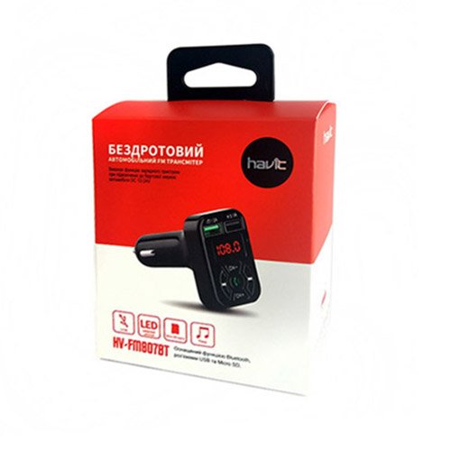 ФМ-модулятор HAVIT HV-FM807BT BLUETOOTH 25339, шт<br> Артикул: 112817<br>