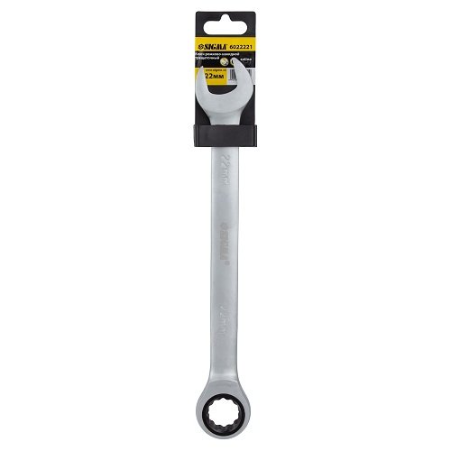 Ключ ріжково-накидний з тріскачкою Sigma satine 22мм CrV (6022221), шт<br> Артикул: 113005<br>