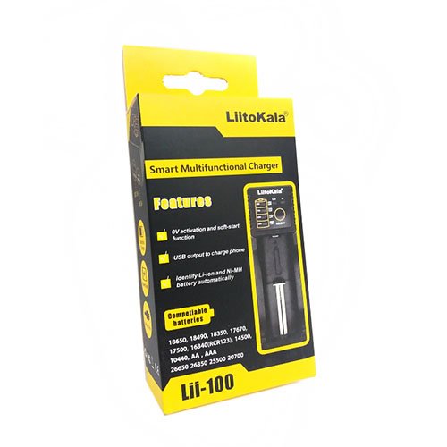 Зар. пристрій LiitoKala Lii-100 /1 канал /1А/(Ni-Mh/Ni-Cd/Li-Ion/Li-Fe) + індикація, шт<br> Артикул: 113507<br>
