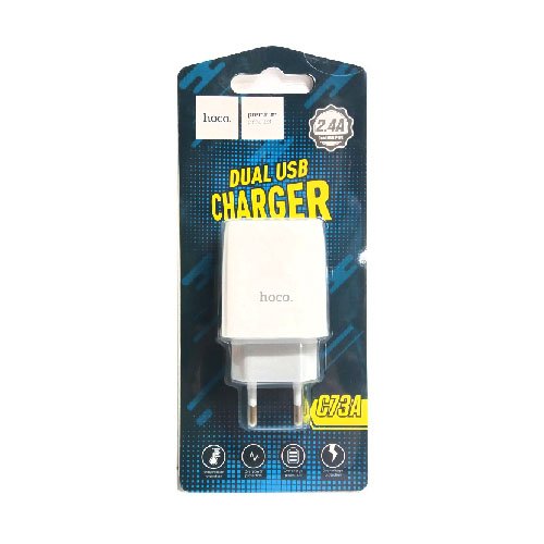 МЗП HOCO C73A 2USB/2.4A без кабелю (2912), шт<br> Артикул: 114293<br>