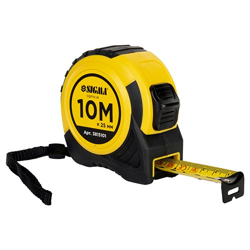 Рулетка Sigma shiftlock 10м×25мм 3815101, шт<br> Артикул: 114498<br>