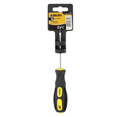 Викрутка Sigma CrV шліцьова SL4×100мм 4006321, шт<br> Артикул: 115332<br>