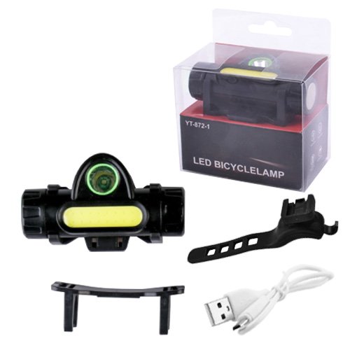 Ліхтарик НАБІР велосипедний № 872-1 / XPE+COB, ЗП micro USB, вбудований акумулятор, диммер, магніт, шт<br> Артикул: 115704<br>