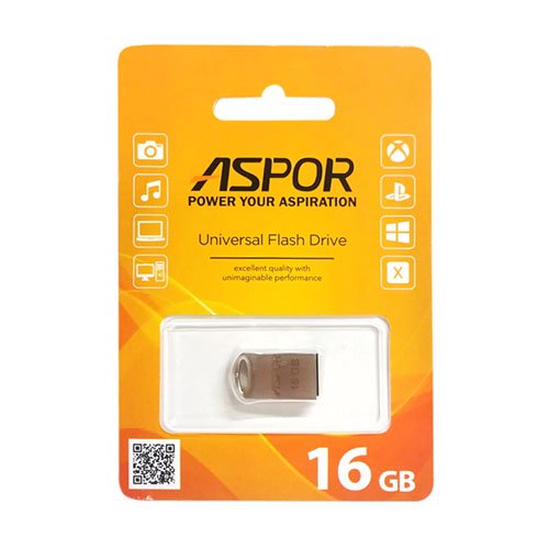 Флешка 16 Gb ASPOR метал/маленька, шт<br> Артикул: 116249<br>