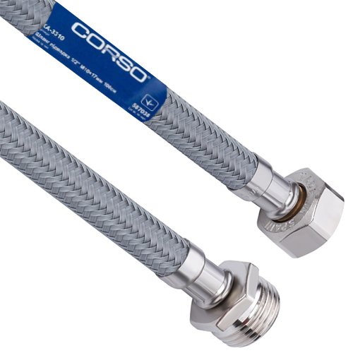 Шланг для води CORSO NYLON 1/2" ВH  30см (XA-1203) 9690123, шт<br> Артикул: 117168<br>