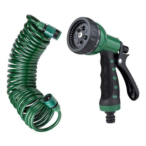 Набір поливальний: Grad шланг спіральний 15м + пістолет-розпилювач 7-ми режимний (5019075), набор<br> Артикул: 117478<br>