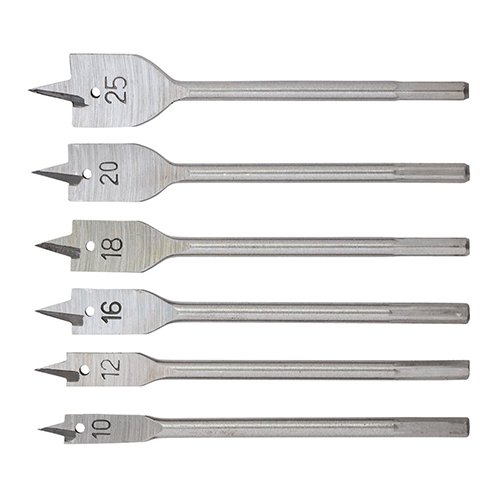 Набір свердл по дереву перових Sigma 6 шт (Ø10, 12, 16, 18, 20, 25мм, довжина 150мм) 1303311, шт<br> Артикул: 117691<br>