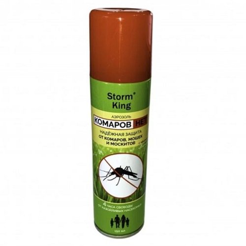 Спрей від комарів, мошок, москітів Storm King "Комарів немає" 150мл (48шт/ящ), шт<br> Артикул: 118238<br>