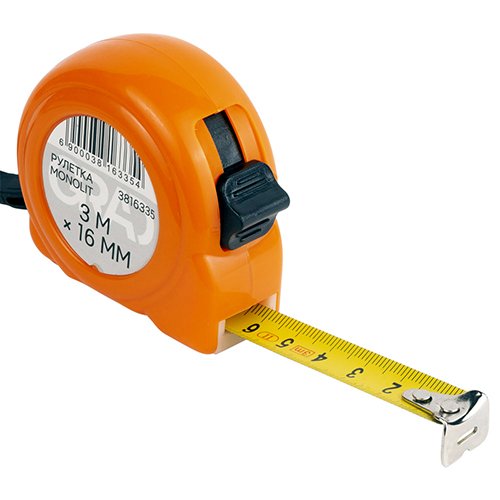 Рулетка Grad Monolit 3м×16мм 3816335, шт<br> Артикул: 118338<br>