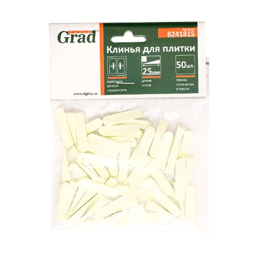 Клин Grad для плитки 25мм 50шт (8241815), шт<br> Артикул: 118434<br>