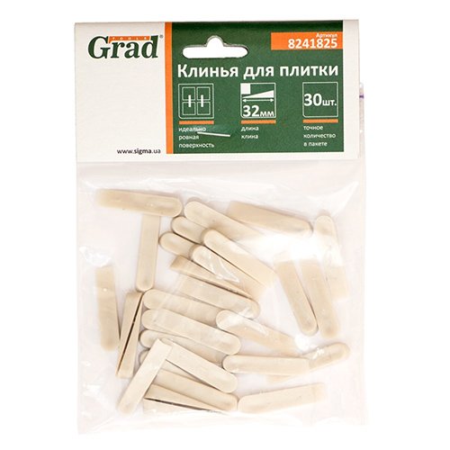 Клин Grad для плитки 32мм 30шт (8241825), шт<br> Артикул: 118435<br>