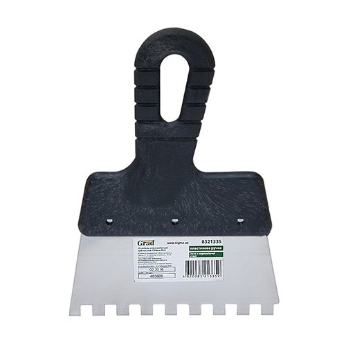 Шпатель Grad зубчатий 150мм 8х8мм (нержавіючий) 8321335, шт<br> Артикул: 118438<br>