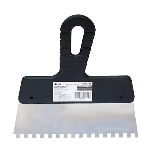 Шпатель Grad зубчатий 200мм 6х6мм (нержавіючий) 8321345, шт<br> Артикул: 118439<br>