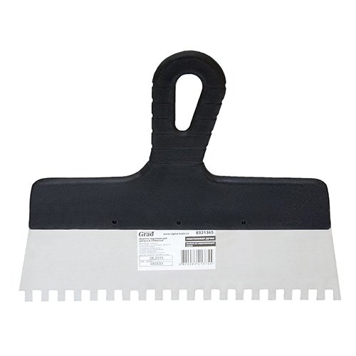 Шпатель Grad зубчатий 250мм 6х6мм (нержавіючий) 8321365, шт<br> Артикул: 118441<br>