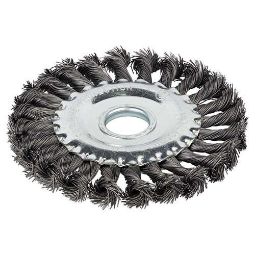 Щітка дископодібна Grad (сталева кручена) Ø22.2мм Ø125мм 9038125, шт<br> Артикул: 118470<br>