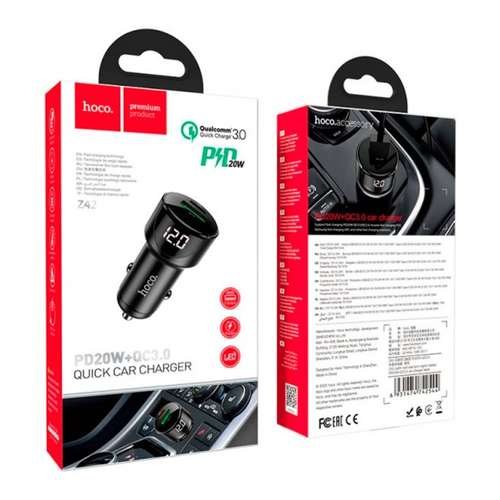 АЗП HOCO Z42 1USB/PD+QC (1 Type-C/20W), шт<br> Артикул: 118621<br>