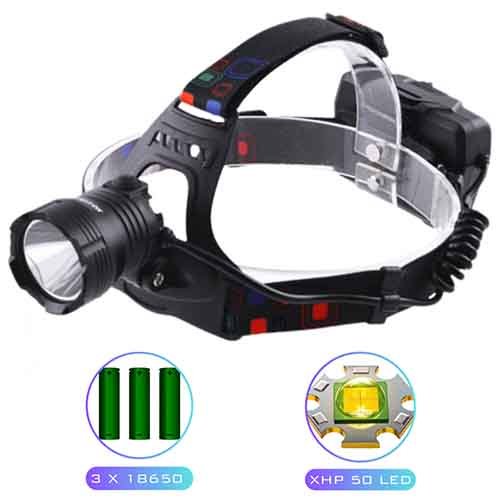 Ліхтарик налобний №XQ-218-HP50 (3x18650) Zoom, PowerBank, microUSB, шт<br> Артикул: 119283<br>