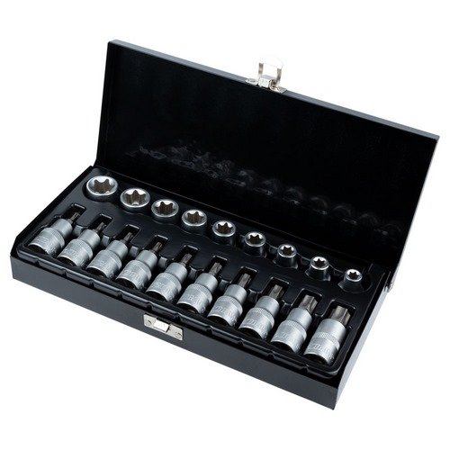 Набір насадок STAR + TORX Sigma (19шт) 1/2" CrV (метал. кейс) (6086661), шт<br> Артикул: 119540<br>