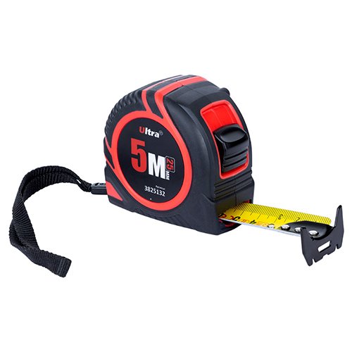 Рулетка Ultra обгумована, нейлонове покриття 5м×25мм 3825132_TR, шт<br> Артикул: 119579<br>