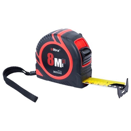 Рулетка Ultra обгумована, нейлонове покриття 8м×25мм 3825142_TR, шт<br> Артикул: 119580<br>