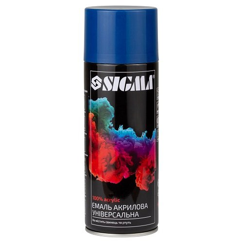 Емаль аерозольна акрилова Sigma 400мл RAL 5005 синій глянець (2737121), шт<br> Артикул: 120244<br>