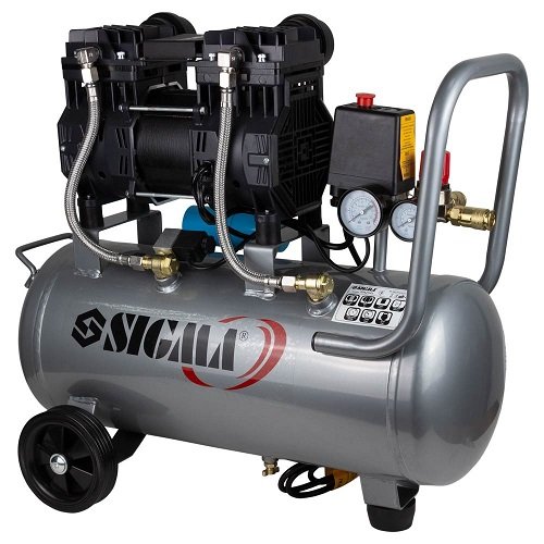 Компресор Sigma двоциліндровий безмасляний 1.5кВт 209л/хв 8бар 30л (7042541), шт<br> Артикул: 120512<br>              <span style="color: red;">Привеземо під замовлення</span>
