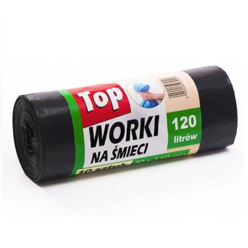 Мішки д/сміття TOP 120л/10шт чорні (70*110см) (30уп/ящ), уп<br> Артикул: 121396<br>