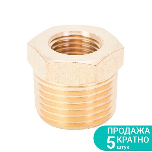 Перехідник різьбовий Sigma FT 1/4" × MT 1/2" (латунь) (КРАТНО 5 шт) 7025521, шт<br> Артикул: 121633<br>
