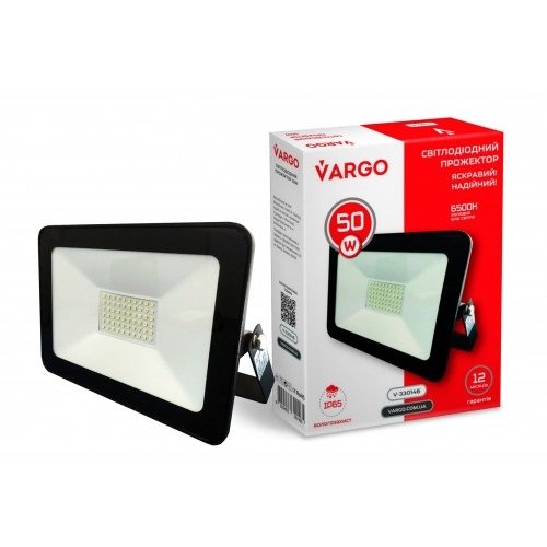 Прожектор VARGO  50W, 220V, 4500lm, 6500К (V-330146/116761), шт<br> Артикул: 121937<br>